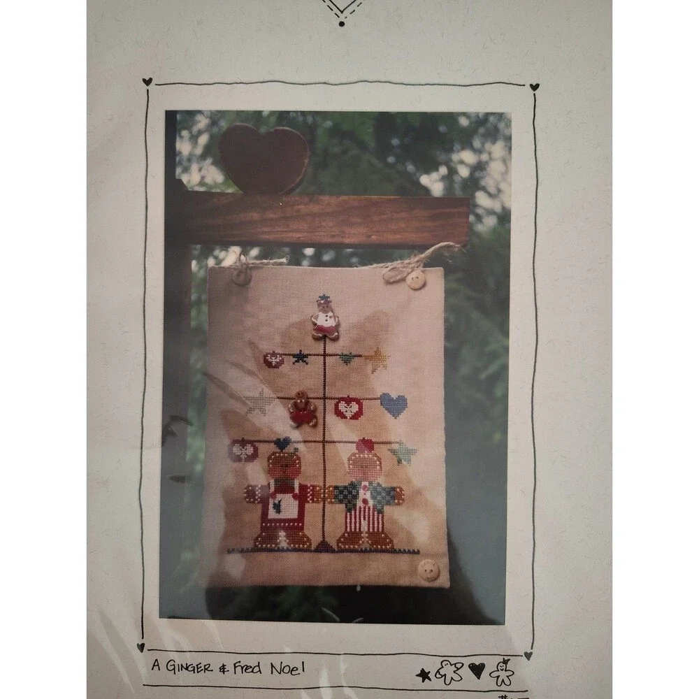 Vintage Fanci That Cross Stitch Pattern A Ginger & Fred Noel Christmas Folk Art